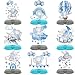 Tarklanda 9 Pcs Elephant Baby Shower Honeycomb Centerpieces Party Decor for BoysCute Blue Elephant Honeycomb Balloons Star Moon Topper 3D Table Decoration for Kids Party Baby Shower Party Photo Props Supplies - Image 3