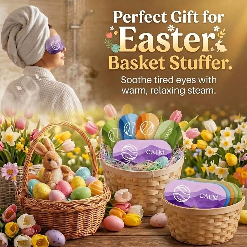Body Restore Heated Eye Mask 5 Pack â€“ Easter Basket Stuffers, Easter Birthday Gifts for Women & Men, Steam Warm Compress for Dry Eyes, Stye Eye Treatment, Eye Patch â€“ Lavender - Image 2