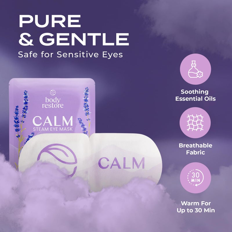 Body Restore Heated Eye Mask 5 Pack â€“ Easter Basket Stuffers, Easter Birthday Gifts for Women & Men, Steam Warm Compress for Dry Eyes, Stye Eye Treatment, Eye Patch â€“ Lavender - Image 4