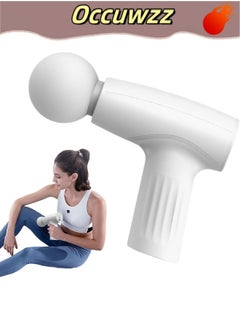 Occuwzz OCCUWZZ Mini Massage Gun for Pain Relief | Ultralight Portable Rechargeable Fascia Gun for Back & Muscle Recovery | White, Quiet & Powerful, Ideal for Home & Travel Use  - Image 1