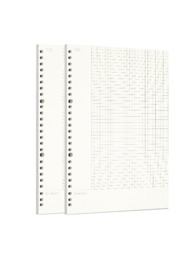 Zelten 2 Pack B5 120 Sheets/240 Pages Connell Loose Leaf Punched Paper Refills Paper for 26 Hole Binder Personal Organizer Diary Notebook Refillable Planner - Image 1