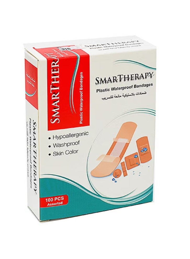 SMARTHERAPY 100-Piece Assorted Plastic Waterproof Bandages - Image 2