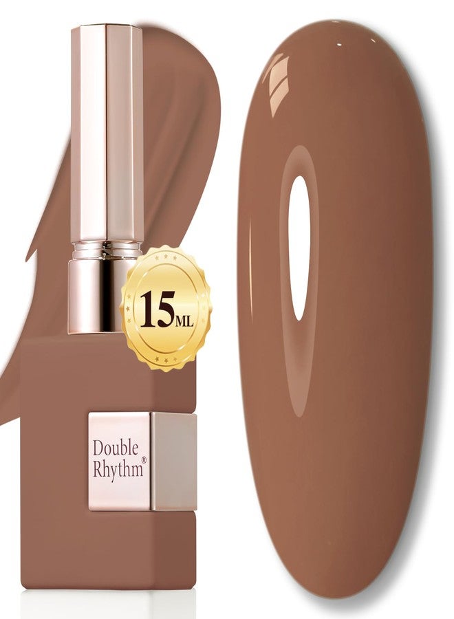 دابل ريذم طلاء أظافر جل شفاف من Double Rhythm، 15 مل، بنفس اللون، نفس الزجاجة، سهل النقع، طلاء أظافر فني، صالون تجميل، اصنعيه بنفسك في المنزل للنساء (بني فاتح - A1443) - Image 1