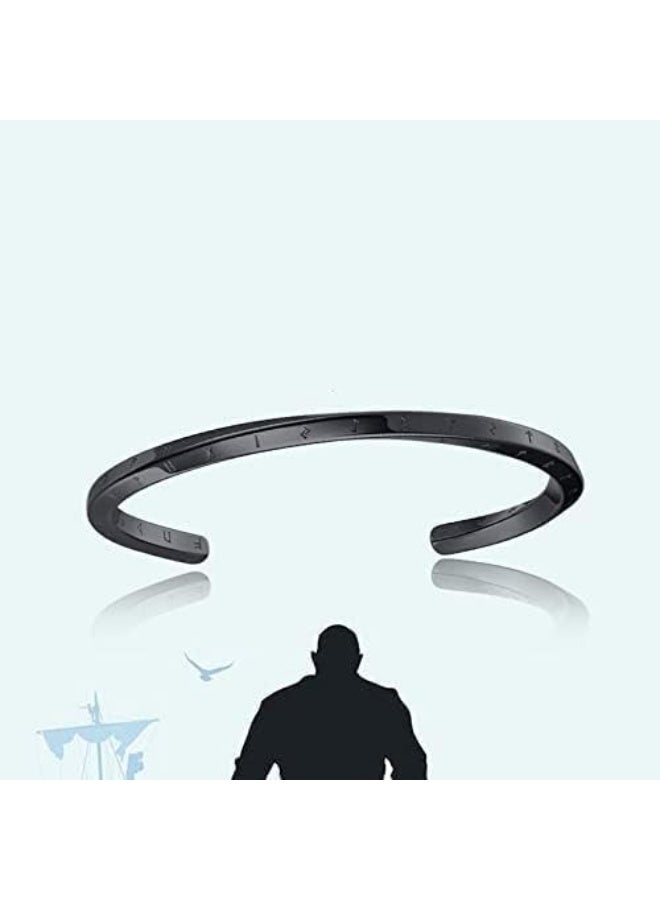 Bukela Titanium Bracelet for Men Durable Black Minimalist Cuff Sleek Metal Bangle Stylish Jewelry Boyfriend Gift - Image 3