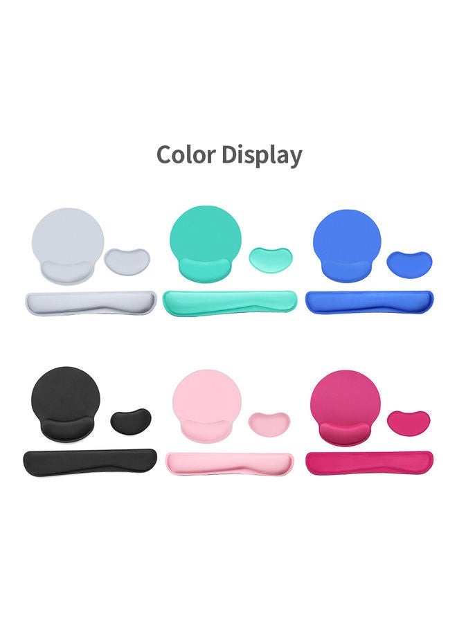 NIBEMINENT Ergonomic Keyboard and Mouse Pad Set Grey - Image 3