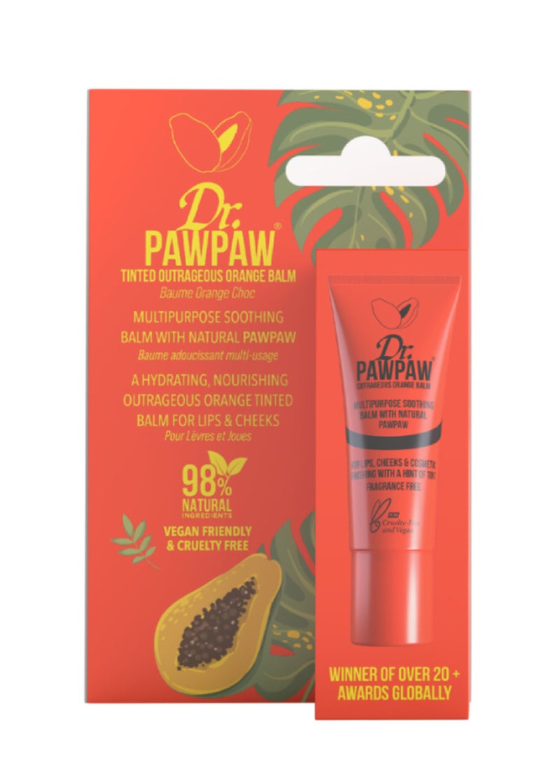 Dr.PAWPAW Tinted Outrageous Orange Lip Balm 10Ml 