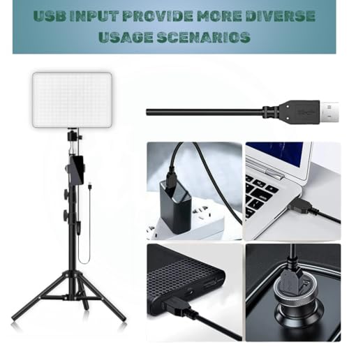 YUGAM 11" USB LED Camera Soft Panel Light | Photography Lighting Kit for Recording | YouTube, Makeup, Live Streaming, Video Recording with Tripod Stand & Phone Holder (USB Camera Panel Light) - Image 3