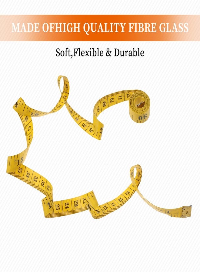 Ymapinc 3 Pack Tape Measure for Sewing, 60-inch Double Sided Soft Seamstress Measuring Tape for Body Sewing Flexible Cloth for Seamstress Fabric Clothing Tailors Ruler (Yellow) - Image 4