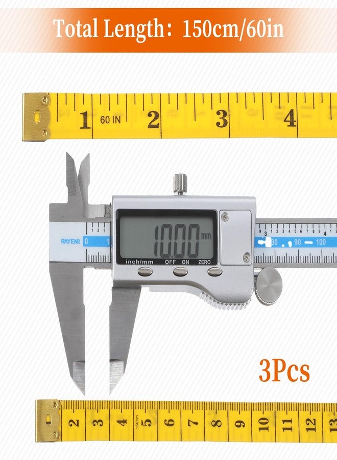 Ymapinc 3 Pack Tape Measure for Sewing, 60-inch Double Sided Soft Seamstress Measuring Tape for Body Sewing Flexible Cloth for Seamstress Fabric Clothing Tailors Ruler (Yellow) - Image 2