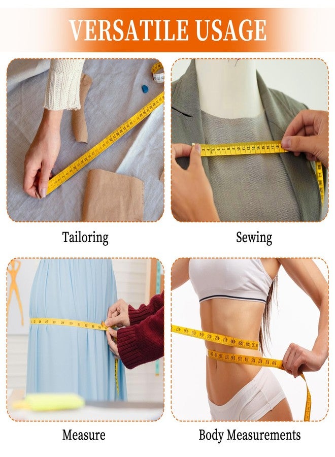 Ymapinc 3 Pack Tape Measure for Sewing, 60-inch Double Sided Soft Seamstress Measuring Tape for Body Sewing Flexible Cloth for Seamstress Fabric Clothing Tailors Ruler (Yellow) - Image 5