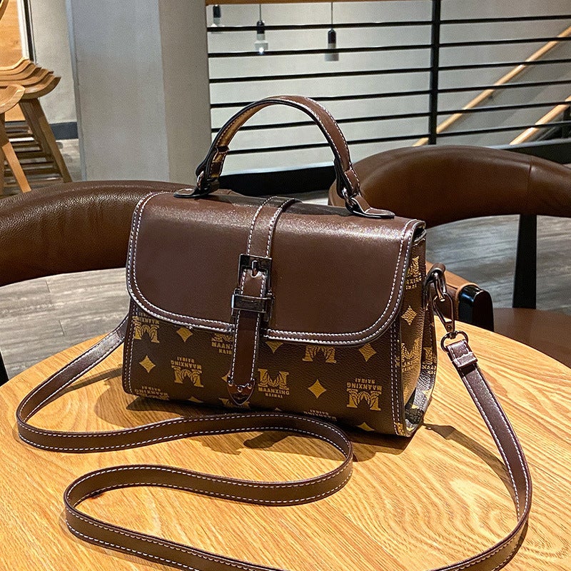 Women'S 2022 Spring New Printed Women'S Small Square Bag Stone Texture Shoulder Bag Crossbody Bag - Image 3