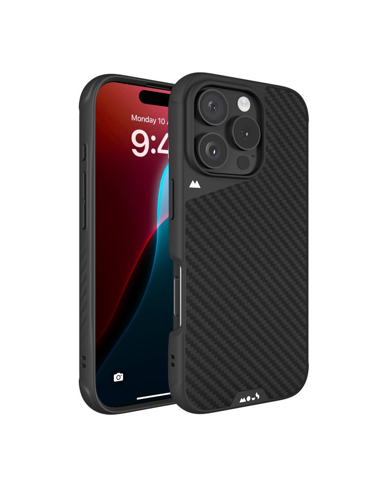 Mous for iPhone 16 Pro Max Case MagSafe Compatible - Limitless 6.0 - Carbon Fiber - Protective Shockproof Phone Cover - Image 1