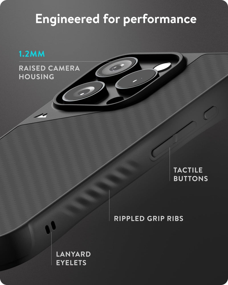 Mous for iPhone 16 Pro Max Case MagSafe Compatible - Limitless 6.0 - Carbon Fiber - Protective Shockproof Phone Cover - Image 5