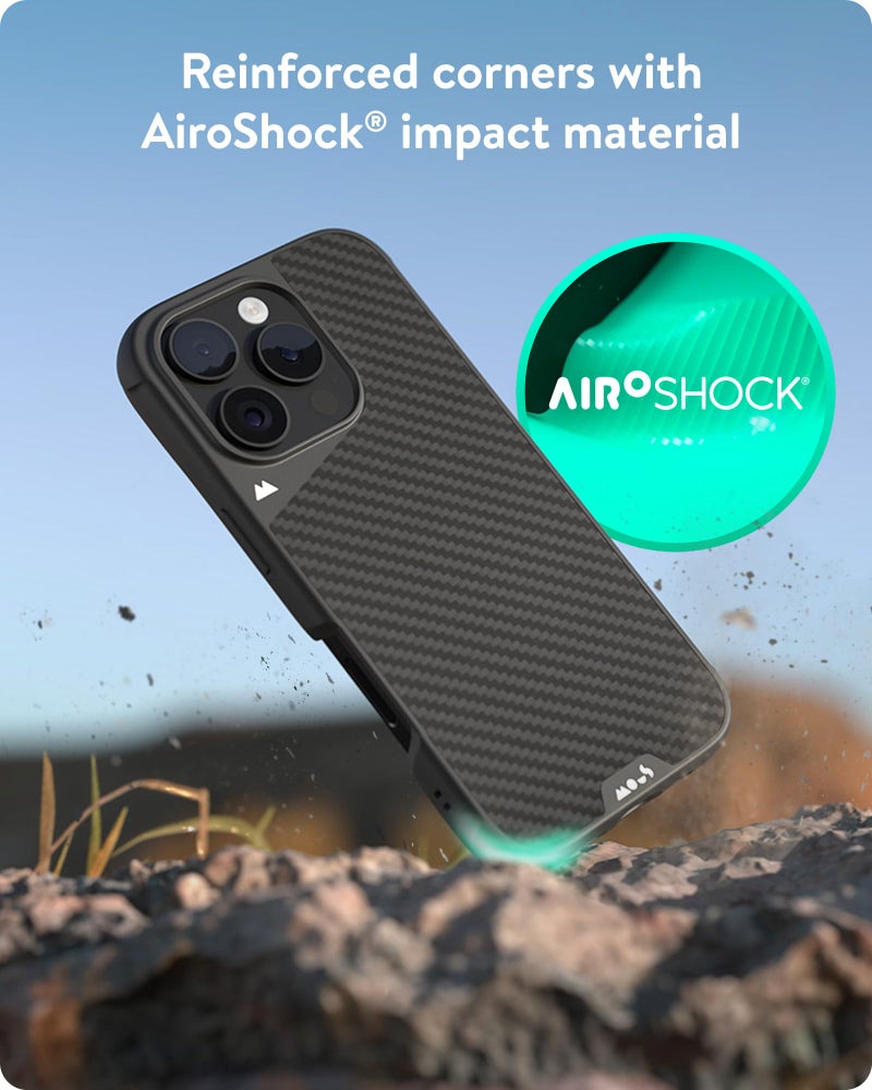 Mous for iPhone 16 Pro Max Case MagSafe Compatible - Limitless 6.0 - Carbon Fiber - Protective Shockproof Phone Cover - Image 3