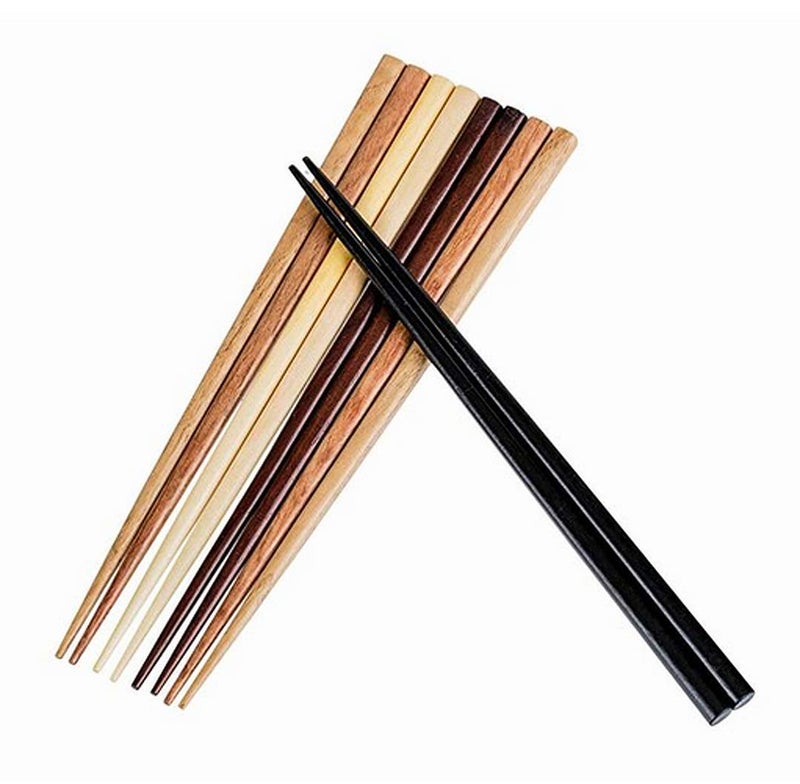 Happy Sales HSCH22/S, 5 Pairs Multi Color Design Japanese Bamboo Chopsticks Gift Set, Mnt - Image 2