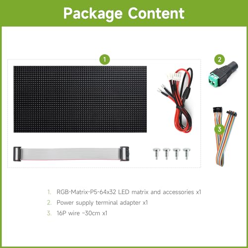 Waveshare RGB FullColor LED Matrix Panel 5mm Pitch 6432 Pixels Adjustable Brightness Compatible with Raspberry Pi 54B3BZeroZero WZero 2WPicoPico WPico WHESP32 - Image 3