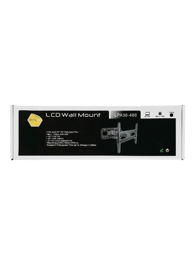 HONEYBEE - Steel Wall Mount Full Motion Bracket Black 37-70 Inch LPA36-466 - Image 1