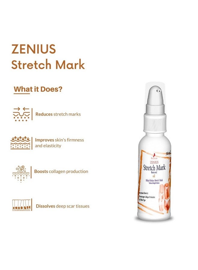 Zenius India زيت علامات التمدد للنساء أثناء الحمل | زيت علامات التمدد 100% طبيعي لمرونة البشرة | الشفاء وإزالة علامات التمدد 50 مل - Image 5