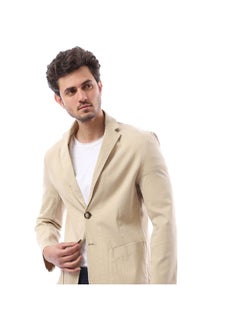 All Season Notched Lapel Buttoned Closure Blazer - Beige - pzsku/Z7B8BDFFE1546CB68BEB0Z/45/_/1689505044/1263f685-8861-4624-ad8f-a7af9997a787