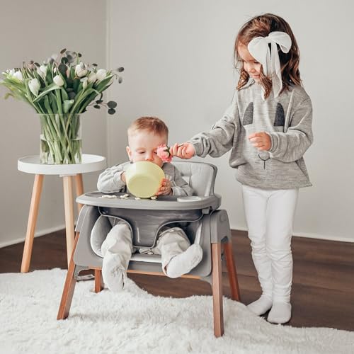 Fodoss Convertible Baby High Chair with Detachable Tray, Foldable High Chair for Eating with Thick Cushion, Silla para Comer de Bebe - Image 5