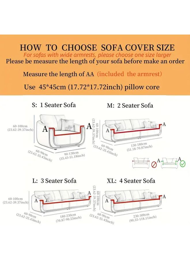غطاء أريكة فردي قابل للتمطيط، طبعة زهور كلاسيكية، قماش ناعم قابل للتنفس، قابل للغسيل في الغسالة - Image 4