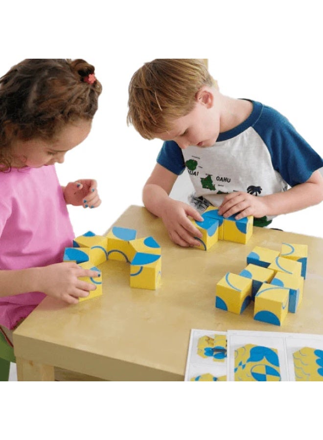 Fun with Curves Building Blocks Educational Creative Shape Matching Toy 3 Years+ Multicolor 5 x 5 cm