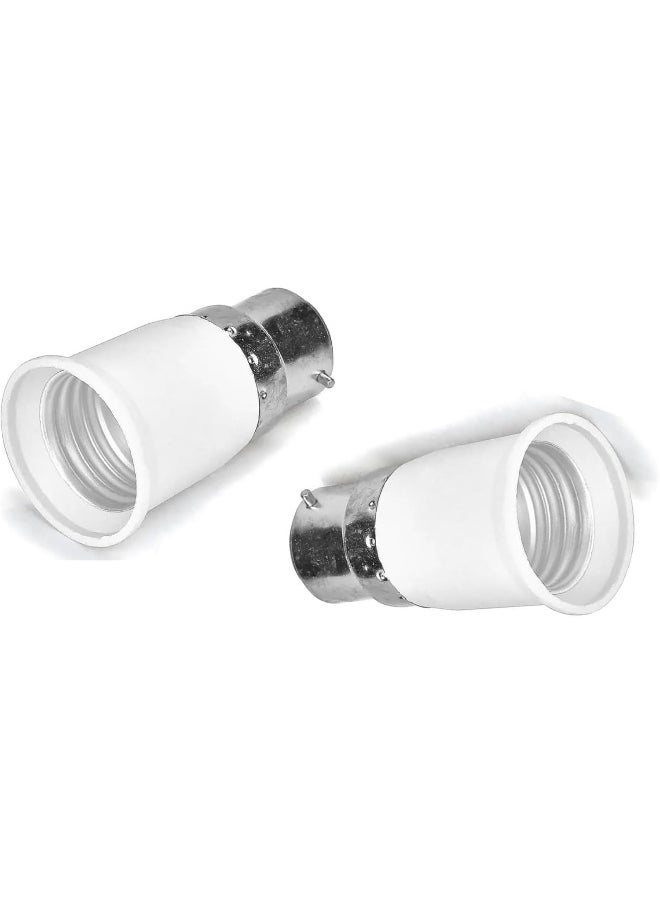 melfi Melfi B22 to E27 Lamp Holder Converter â€“ Transform Your Fixture to Fit LED Bulbs Without Replacing the Base (2 PCS)  - Image 1