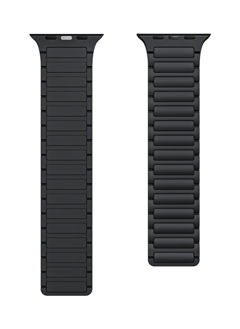 Generic - Magnetic Silicone Band for Apple Watch Ultra Ultra2/ 9 8 7 6 5 4 3 2 1 SE,Soft Silicone Waterproof Strap Wristbands Compatible with iWatch Apple Watch Series Ultra 49mm 45mm 44mm 42mm Women Men - Image 1