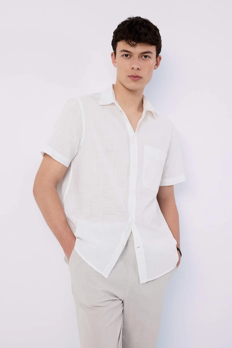 DeFacto Regular Fit Polo Collar Short Sleeve Shirt
