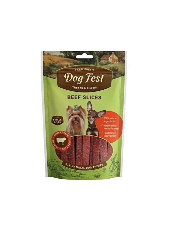 Dog Fest Beef Slices For Mini-Dogs - 55g