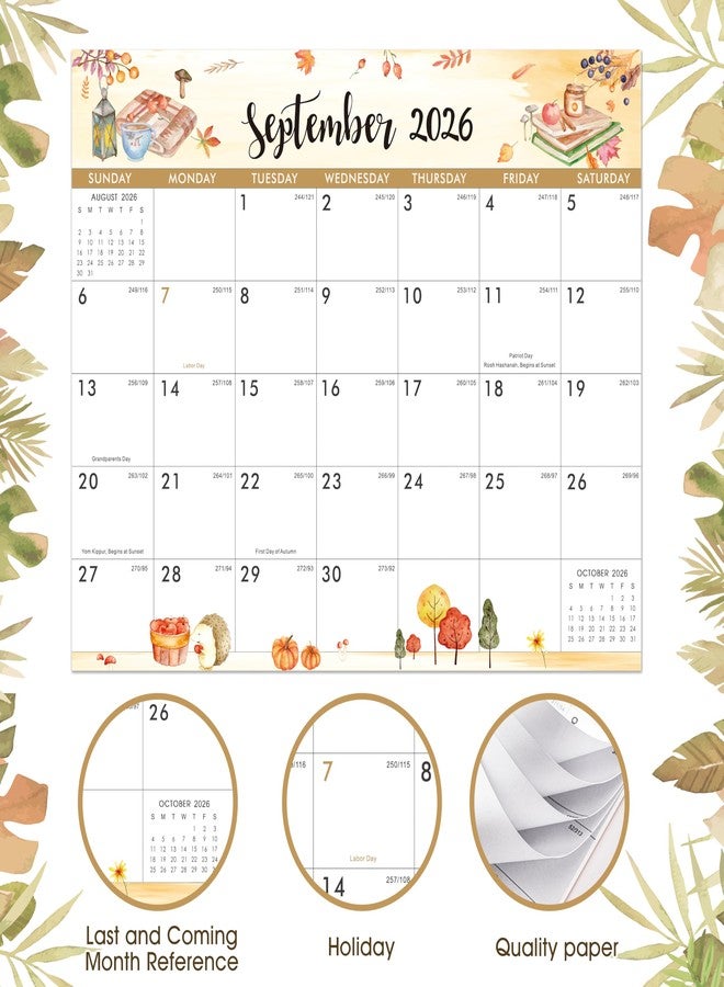 Coboll 2025-2026 Magnetic Calendar - 2025-2026 Calendar from Jul.2025 - Dec.2026, Seasonal Refrigerator Calendars for Fridge, 8" × 10", Tear-off Pad, Perfect Fridge Calendars for Refrigerator - Seasonal - Image 5