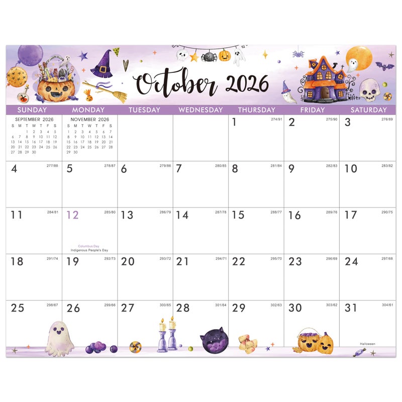 Coboll 2025-2026 Magnetic Calendar - 2025-2026 Calendar from Jul.2025 - Dec.2026, Seasonal Refrigerator Calendars for Fridge, 8" × 10", Tear-off Pad, Perfect Fridge Calendars for Refrigerator - Seasonal - Image 1