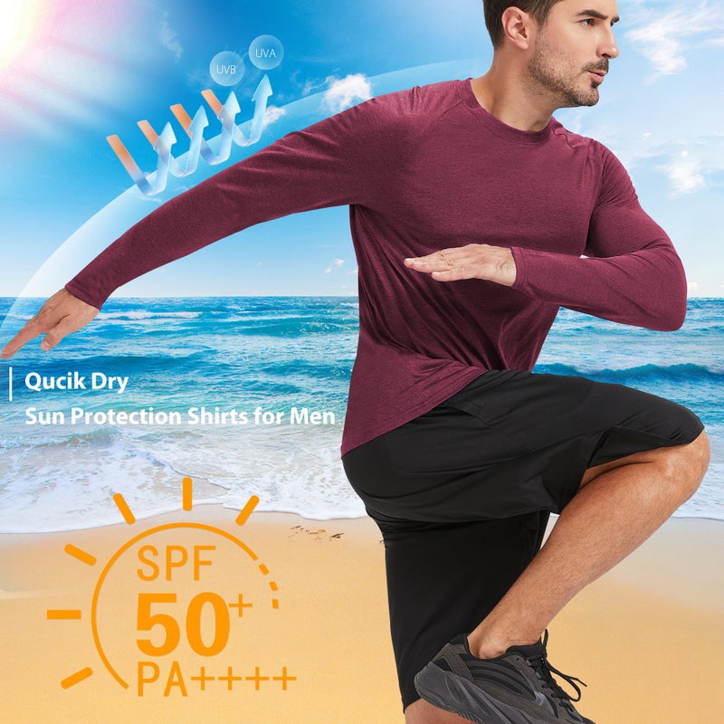 MLYENX 4-7 Pack Long Sleeve Shirts for Men Quick Dry Moisture Wicking Mens Long Sleeve Tee Shirts Workout T Shirts - Image 2