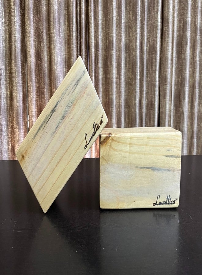 Luvottica Wooden Yoga Block/Brick/Bars/Straps for Yoga Support for Decent Poses, Improve Strength, Aid Balance, and Flexibility | Pine Wood | Natural Finish (Qty.1) - Image 4