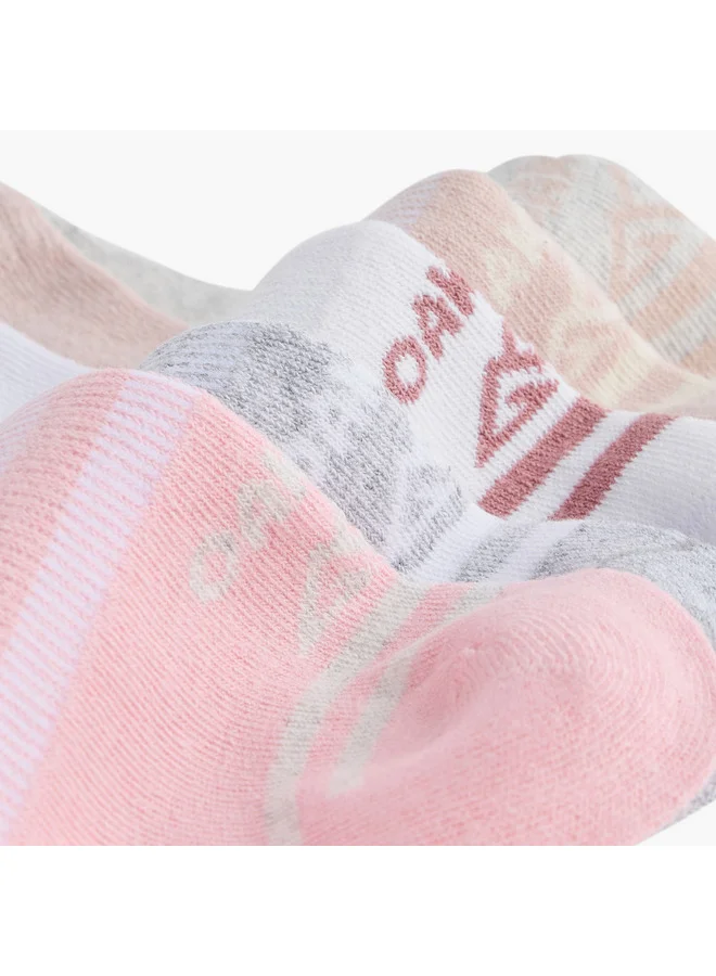 Oaklan by Shoexpress Women's Logo Print Ankle Length Socks - Set of 5