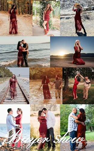 Eleter Women's Deep V-Neck Lace Romper Short Sleeve Long Dress(XL,Wine Red) - Image 2