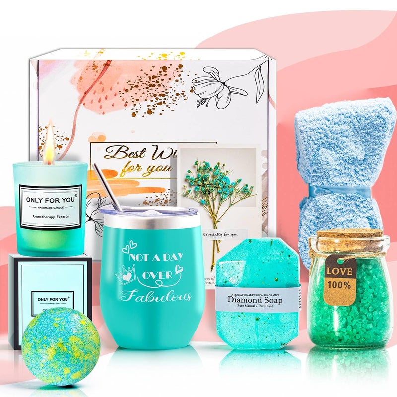 Larierour Birthday Gifts for WomenBest Relaxing Spa Gift Box Basket for Wife Mom Sister Girlfriend Daughter Best Friend MotherHappy Birthday Gifts for Women MultiColor - Image 1