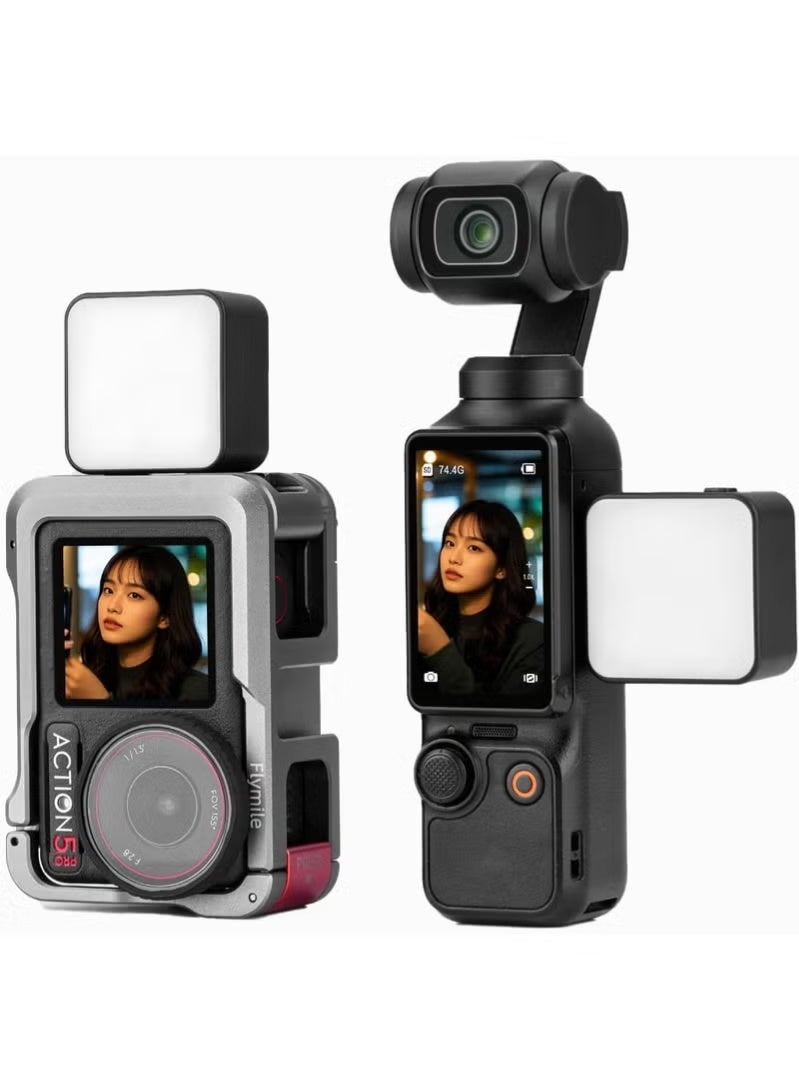 للمصباح المساعد الصغير DJI Pocket 3 Small Light، إضاءة فيديو LED قابلة للشحن بسعة 180 مللي أمبير للاستخدام مع مصباح OSMO Pocket 3 Small من DJI، بمقابس شحن من نوع C (مغناطيسي) - Image 1