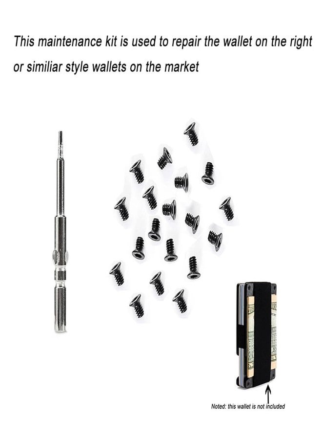 DINGHAO 20 Screws and 1 Screwdriver for RFID Minimalist Aluminum Metal Slim Wallet - Image 4