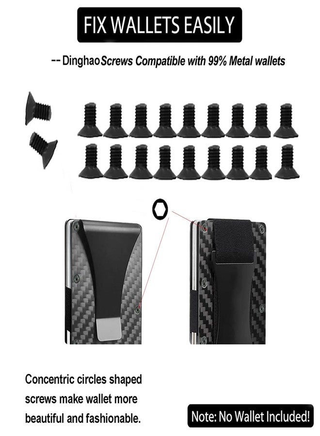 DINGHAO 20 Screws and 1 Screwdriver for RFID Minimalist Aluminum Metal Slim Wallet - Image 3