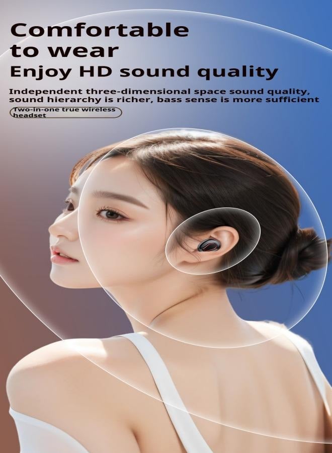 Heavy Bass Sports Headphones, Vibrant Orange M56 Couples, Wireless Bluetooth Headphones, TWS In-ear Noise Canceling Digital Display