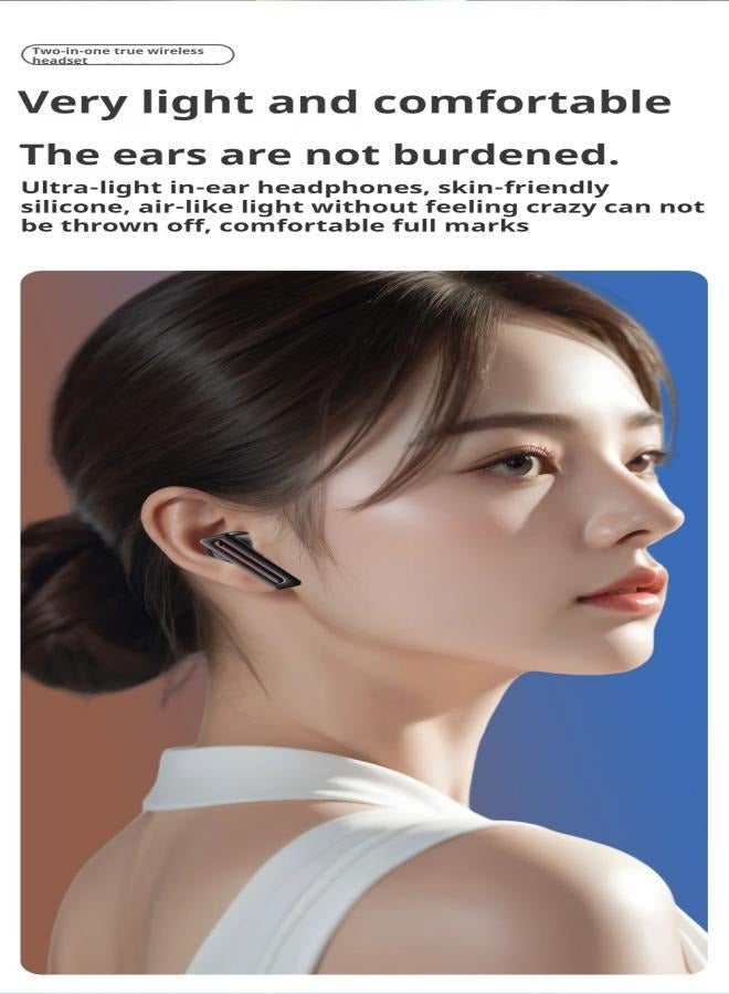 Heavy Bass Sports Headphones, Vibrant Orange M56 Couples, Wireless Bluetooth Headphones, TWS In-ear Noise Canceling Digital Display