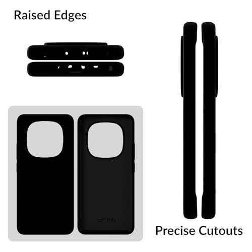 SPRIG Compatible with Redmi Note 14 Pro Premium SilkTone Back Cover Drop Tested Shock Proof Mobile Case for Men, Women, Boys and Girls with Camera Protection (Black) - Image 3