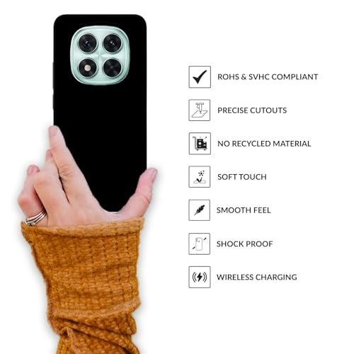 SPRIG Compatible with Redmi Note 14 Pro Premium SilkTone Back Cover Drop Tested Shock Proof Mobile Case for Men, Women, Boys and Girls with Camera Protection (Black) - Image 4