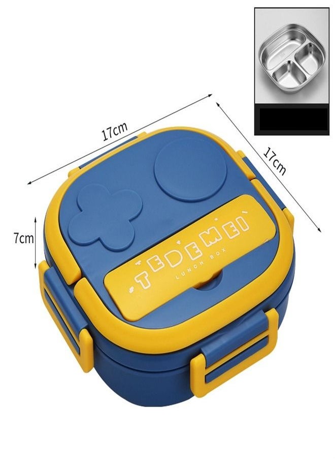 Loquat Stainless Steel Three Compartment Insulated Lunch Box 