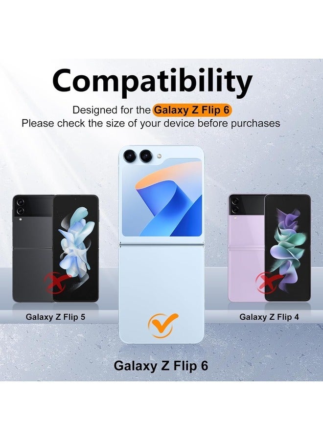 ELTRAZONE Samsung Galaxy Z Flip 6 Slim Clear Case with Metal Chain – Anti-Yellowing TPU Cover for Z Flip 6 5G (2024) - Image 2