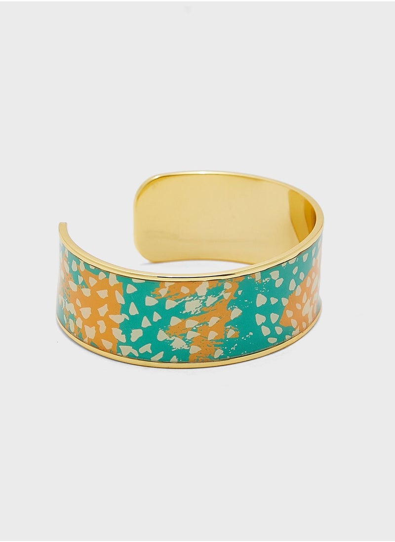 Bangle up - Printed Adjustable Enamel Cuff Bangle - Image 1