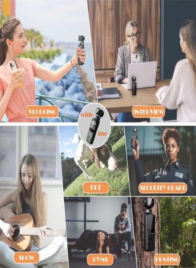 4K HD Camera, 270° Rotatable Large Wide Angle, Included 64G Card, 30m/98ft Underwater Camera with & Mic for Outdoor Riding Diving Shooting Vlog , 1000mAh Rechargeable - Image 4