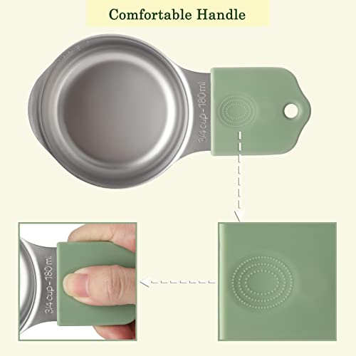 X-zrew Magnetic Measuring Cups Set of 7 Stainless Steel Heavy Duty Measuring Cups for Dry & Liquid Ingredients (color) - Image 4