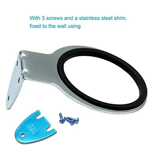 Oligitdi Stainless Steel Hair Dryer Wall Mount Holder Stand Bracket Wall Mount Hair Blow Dryer Hanging Rack, Hanging Stand, Hair Dryer Holder Bathroom Wall Storage, Shelf Organizer Stand Hooks Dryer Stand (Silver) - Image 4